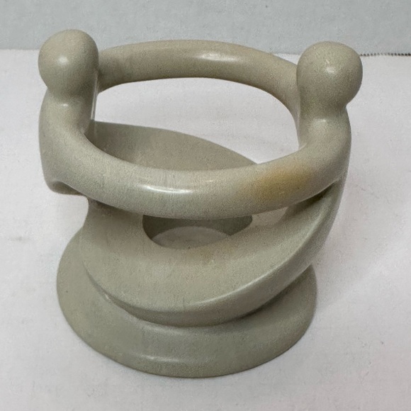 Kenya Unity Soapstone Wedding Sculpture Candle Holder Ten Thousand Villages - Picture 1 of 4